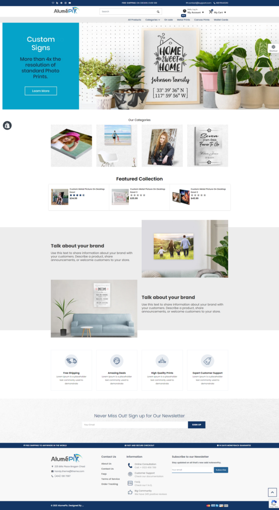 alumepix Shopify web development web design las vegas nevada usa
